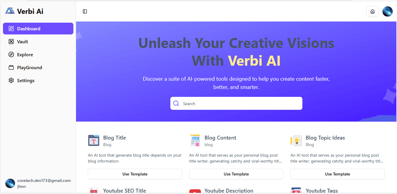 Verbi AI app preview